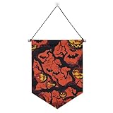 Gruselige Ulmen-Holloween-Banner zum Aufhängen mit Teleskopstange, Wimpel, Banner, Flaggen, hängende Wanddekoration für Büro, Schule, Klassenzimmer, Schlafsaal, Zuhause
