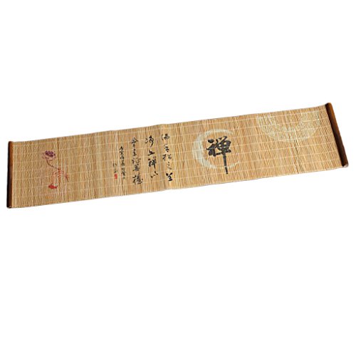 LOVIVER Retângulo de Bambu Tapete de Chá Almofada de Calor Isolado Cortina de Chá Decoração de em Ca