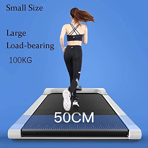 Image of Treadmill Multifunctional Flat Treadmill Simple Folding Walking Machine Household Gym Fitness Equipment for Men and Women White