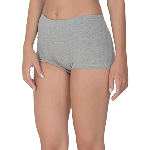 Image of EVA & JOY Women's Cotton Solid Mid-Rise Boyshort Panty