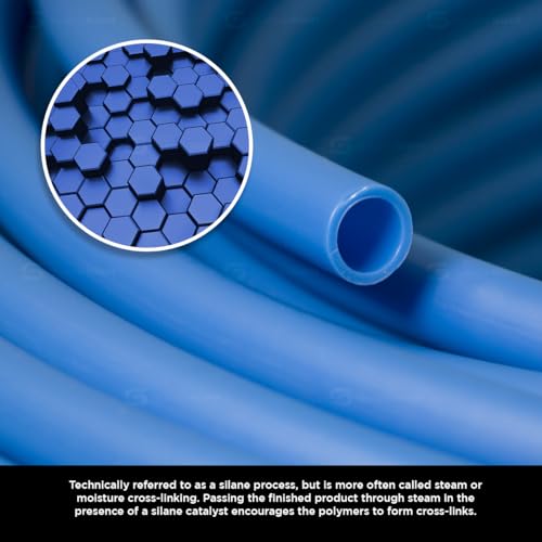 Pex-B Tubing 1 Inch x 500 Ft Pex Tube Coil, Non-Barrier Pex Pipe for Potable Water, 1" Pex Flexible Water Tubing for Plumbing, Blue Pex Tubing