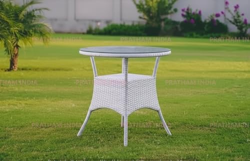 Image of India Outdoor Indoor Patio Furniture Sets Rattan Chair Patio Set Conversation Set Poolside Lawn Chairs Swingarea Balcony Outdoor Garden Furniture Chair (White with Black Cushion 4+1)