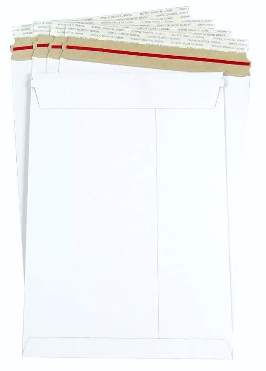 10 x C4/A4 White Rigid All Board Mailing Envelopes 324x229mm | Postal Cardboard Secure Peel & Seal Closure A4 Document Mailers
