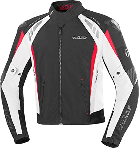 Büse B.Racing Pro Motorrad Textiljacke Schwarz/Weiß/Rot L