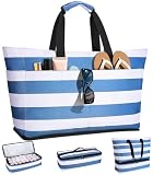 CIRYCASE Strandtasche XXL Familie mit Kühlfach, 54L Große Badetasche...