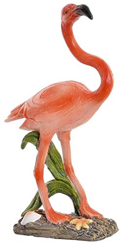 Figurine flamant déco idée cadeau oiseau exotique orange 19 cm