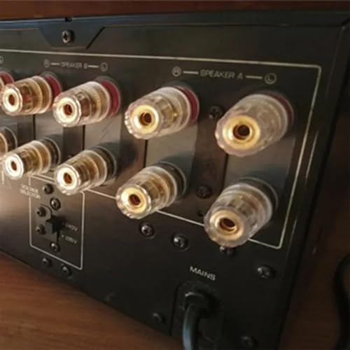 Conector banana para reparar bornes de altavoz rotos con poste de cobre duro dorado pack de 2 7