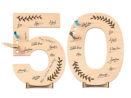 CONTRAXT Regalos Bodas de Oro 50 cumpleaños. Tarjeta felicitacion Ideas regalos originales decoracion 50 cumpleaños hombres mujer 50 años 50 Aniversario Bodas de Oro madre padre mama papa (50)