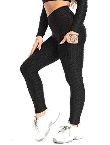 SEASUM Women's High Waist Yoga Pants Tummy Control Slimming Booty Leggings Workout Running Butt Lift Tights
