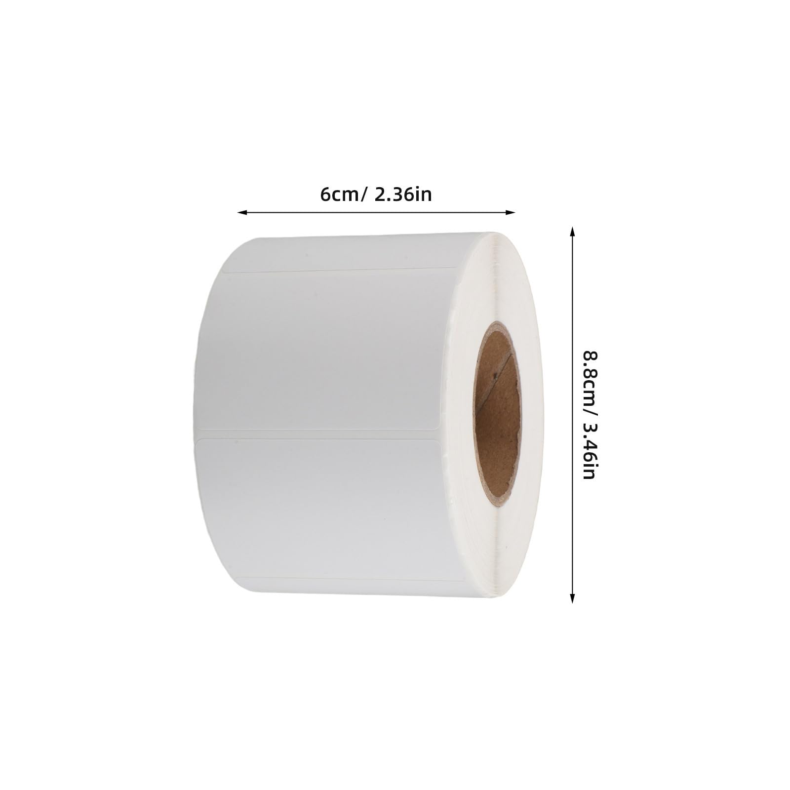 Bianche 5 Rotoli Termiche Rettangolari Etichette | Stampa Facile, Resistenti a Usura e Calore, Uso Versatile per Spedizioni, Indirizzi, Pacchi e Codici a Barre
