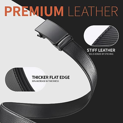 Image of Zitahli Leather Ratchet Belt for Men - 2 Pack Mens belt,Customizable Fit | Everyday Men Dress Pants Belt,Casual Occasion,Classic Style,Gifts for Men on Birthday,Anniversary,Father's Day,and Christmas