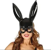 Máscara Masculina e Feminina Coelho Preto pra Fantasias e Cosplay Halloween e Carnaval
