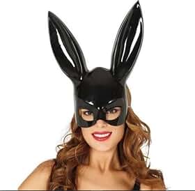 Máscara Masculina e Feminina Coelho Preto pra Fantasias e Cosplay Halloween e Carnaval
