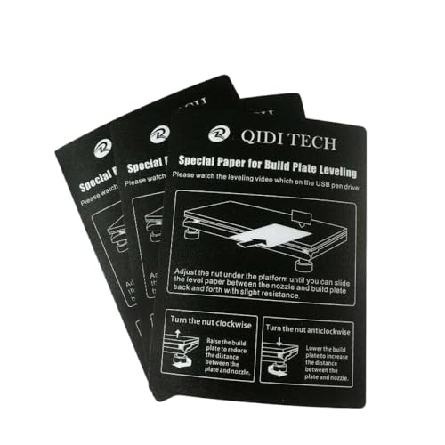 Leveling Papers Three Piece Compatible With QIDI 3D Printer