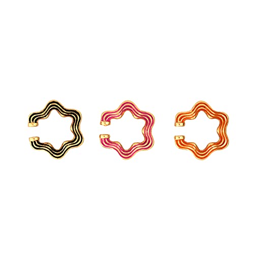 Avemaría Set X3 Ear Cuff 24K Gold Plated Intuition Cuffs Jewelry Non Piercing Earrings Fake Piercings Ring Earring For Women Girls Clip On Cartilage Colombian Design #TOP3
