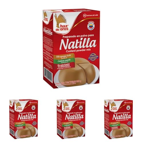 Haz de Oros - Preparado para Natilla Colombiana - 300 g - Mezcla Casera - Muy Fácil de Preparar - Sin Saborizantes Ni Conservantes - Ideal para Navidad (Paquete de 4)