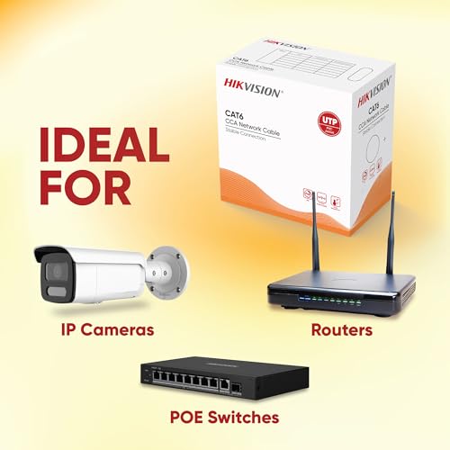Image of HIKVISION CAT6 Ethernet Cable 305m|23AWG CCA UTP|250MHz High Speed Network Cable for CCTV IP Cameras, Routers, PoE Switches|Indoor FR-PVC Jacket DS-1LN6U-W /CCA,White