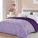 Seward Park Solid, Reversible Color Microfiber Comforter, Hypoallergenic Plush Microfiber Fill, Duvet Insert or Stand-Alone Spring Summer Comforter, Full/Queen, Plum/Purple