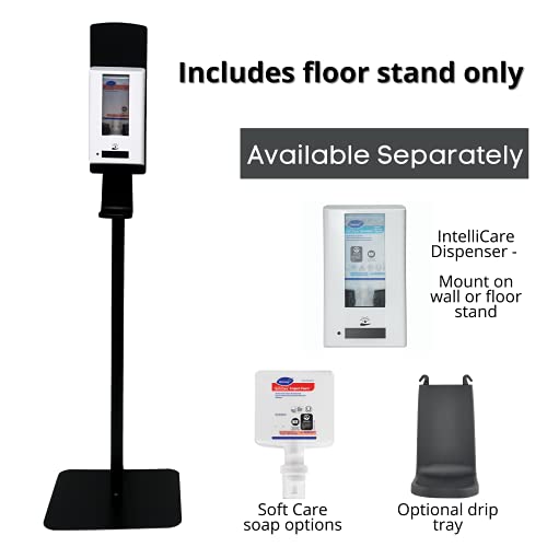 Image of Diversey 9P700787 IntelliCare Floor Stand, for use with IntelliCare Dispenser with Communication Board, Black, 1-Count