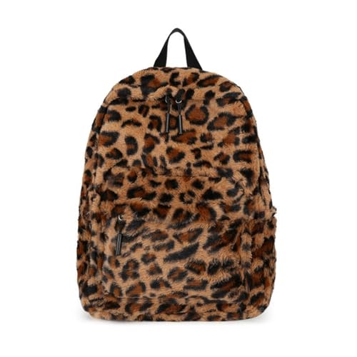 JQWYGB Leopard Backpack for Women Men Fluffy y2k Back...