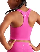 CRZ YOGA Mädchen Butterluxe Sport Tank Top Racerback Running Crop Top Ärmellos Oberteile Atmungsaktiv Tops Hibiskus-Purpur M