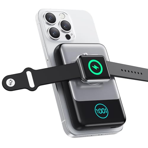 Magnetic Portable Charger for iPhone, 10800mAh Qi2 15W Wireless P...