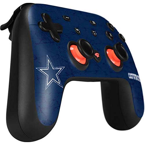 Skinit Decal Gaming Skin Compatible with Google Stadia Controller - Officially Licensed NFL Dallas Cowboys Distressed Design