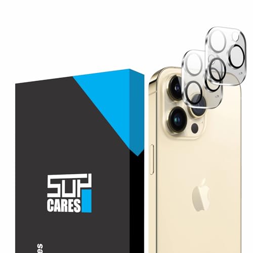 Image of SupCares Premium Camera Lens Protector Tempered Glass Compatible For iPhone 14 Pro and iPhone 14 Pro Max With Installation Kit | Edge to Edge Coverage | Transparent | Pack of 2