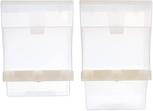 STOBOK Comedero automático para pájaros sin ensuciar, accesorios para periquitos canarios, cacatúa, pinzón, periquito, semilla, contenedor de