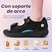 Imagen de FitVille Sandalias para Diabéticos Mujer Ancho Zapatos Ortopédicos Cierre con Hebilla Sandalias de Rehabilitación con Abertura para Pies Hinchados Negro 39 EU Ancho