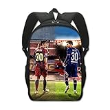 Novelty Lionel Messi Bookbag-Soccer Star Casual Daypack Waterproof Rucksack-Lightweight Daily Backpack for Unisex