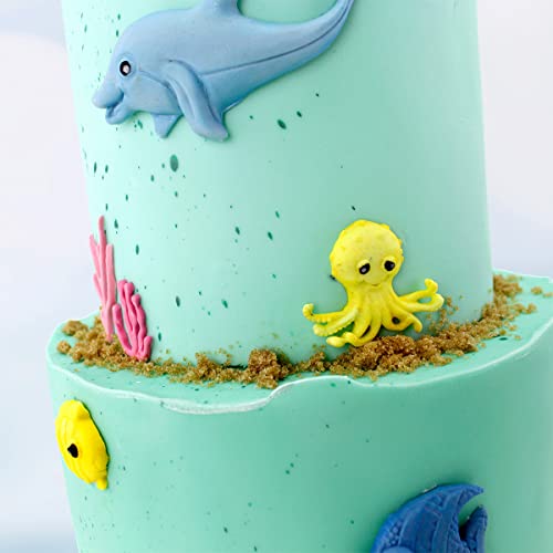 Moule pieuvre et hippocampe silicone pour gâteaux d'anniversaire mer - 6
