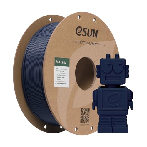 Image of eSUN PLA Basic Filament 1.75mm, 3D Printer Filament High Speed PLA for Fast Printing, 1KG Spool (2.2 LBS) 3D Printing Filament for High Speed 3D Printers, Dark Blue