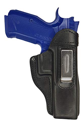 VlaMiTex IWB 7 Holster en Cuir pour CZ Shadow 2 / CZ P-09 / CZ 97B / CZ SP01, Noir