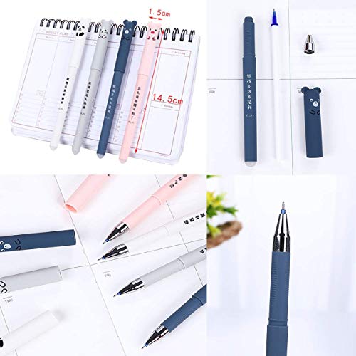 8 Bolígrafos Gel Borrables Azul Diseño Kawaii miniatura 7