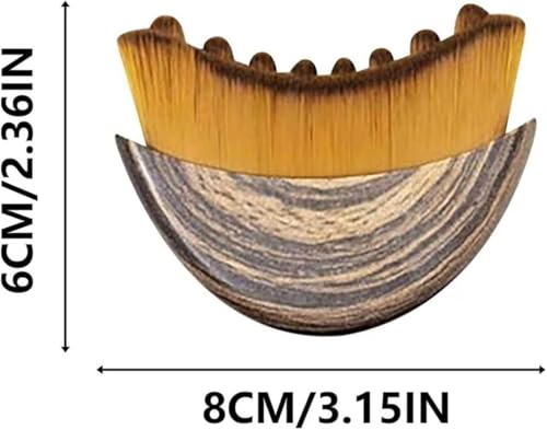 Image of LABROS Lymphatic Contour Face Brush, Manual Lymphatic Drainage Massager, Natural Makeup Brushes with Durable Soft Bristles, Hypoallergenic Ergonomic Facial Cleansing Brush for Sculpting Salon and home (Blue)