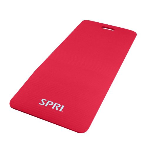 SPRI Exercise Mat for Fitness, Yoga, Pilates, Stretching & Floor Exercises, Red, 48