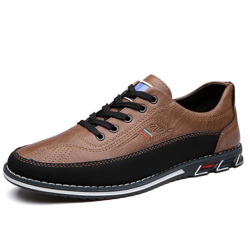 Mens Fashion Sneakers Classic Casual Dress Shoes Stylish Lace-Up Oxford Shoes for Men