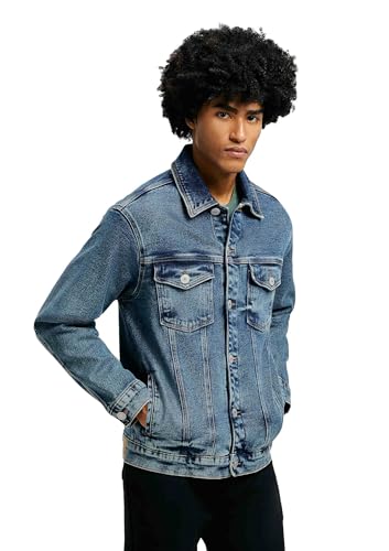 Jaqueta Jeans Masculina Trucker - Azul M