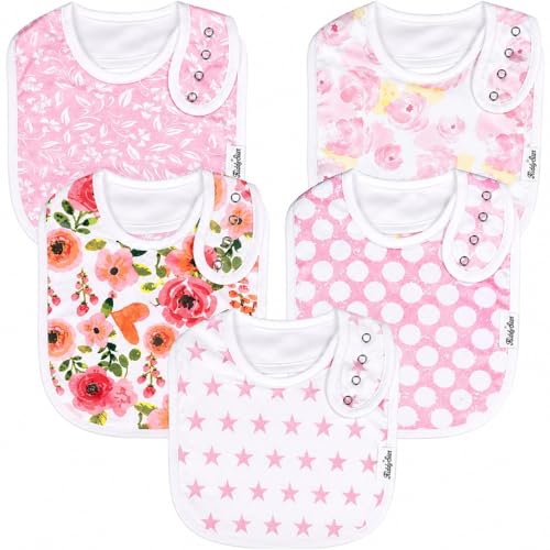 Image of KiddyStar Premium Organic Cotton Bibs for Drooling & Teething Babies