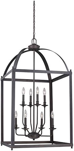 Juliet 8 Light Bronze Lantern Candle Pendant