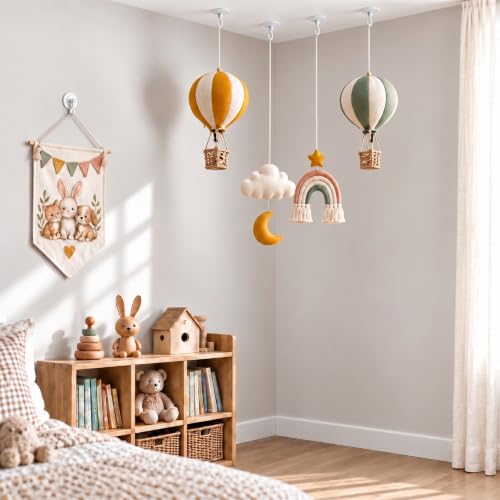 4-Pk Keno 3-Lb Adhesive Swivel Ceiling Hooks (White) - image 6