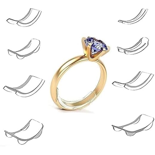 Invisible Ring Size Adjuster 8 Pcs Transparent