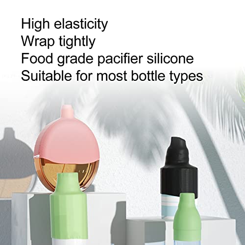 8 Pack Elastic Sleeves for Leak Proofing Reusable Silicone Travel Bottle Covers Elastic Toiletry Sleeve for Shampoo Bottles Lotion Conditioner Wash Body Bottles - Image 2