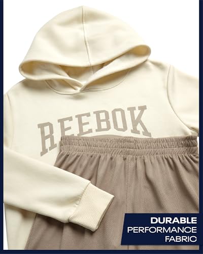 Reebok Active Boys Short Sets - 2 Piece Athletic Lightweight Knit Pullover Hoodie Sweatshirt and Activewear Boys Shorts Sets4
