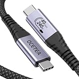 Ocetea Thunderbolt 4 Cable 40Gbps 240W 3.3ft, USB4 Cable [USB-IF Certified], Support 8K@60Hz Display for MacBook Pro, Mac Pro/Studio/Mini, iMac, eGPU, Docking, Hub, SSD etc