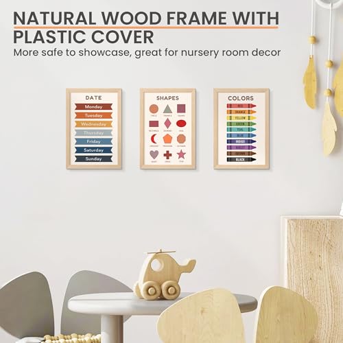 Image of upsimples 8x12 Picture Frame Solid Wooden, Nursery Decor, 1Pack Natural