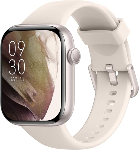 Smartwatch Damen Herren, 1,85' HD Touch Fitnessuhr mit Telefonfunktion, 140+Sportmodi Smart Watch Fitness Tracker mit Pulsmesser Schlafmonitor Schrittzähler, IP68 Wasserdicht Sportuhr iOS Starlight