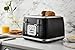 Swan Elegance Kitchen Set, 1.7L Kettle & 4 Slice Toaster, Black, SK14016BLK & ST19025BLK