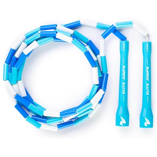 Beaded Jump Rope for Kids Ages 5-10 Shatterproof Segmented Beads Tangle-Free & Adjustable Lightweight Exercise Skipping Rope 7ft (Fits 4-5ft Tall)